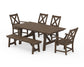 POLYWOOD Braxton 6-Piece Rustic Farmhouse Dining Set With Trestle Legs — Kona