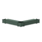POLYWOOD 72" Country Living L- Shaped Planter Storage Bench Corner Set — Green