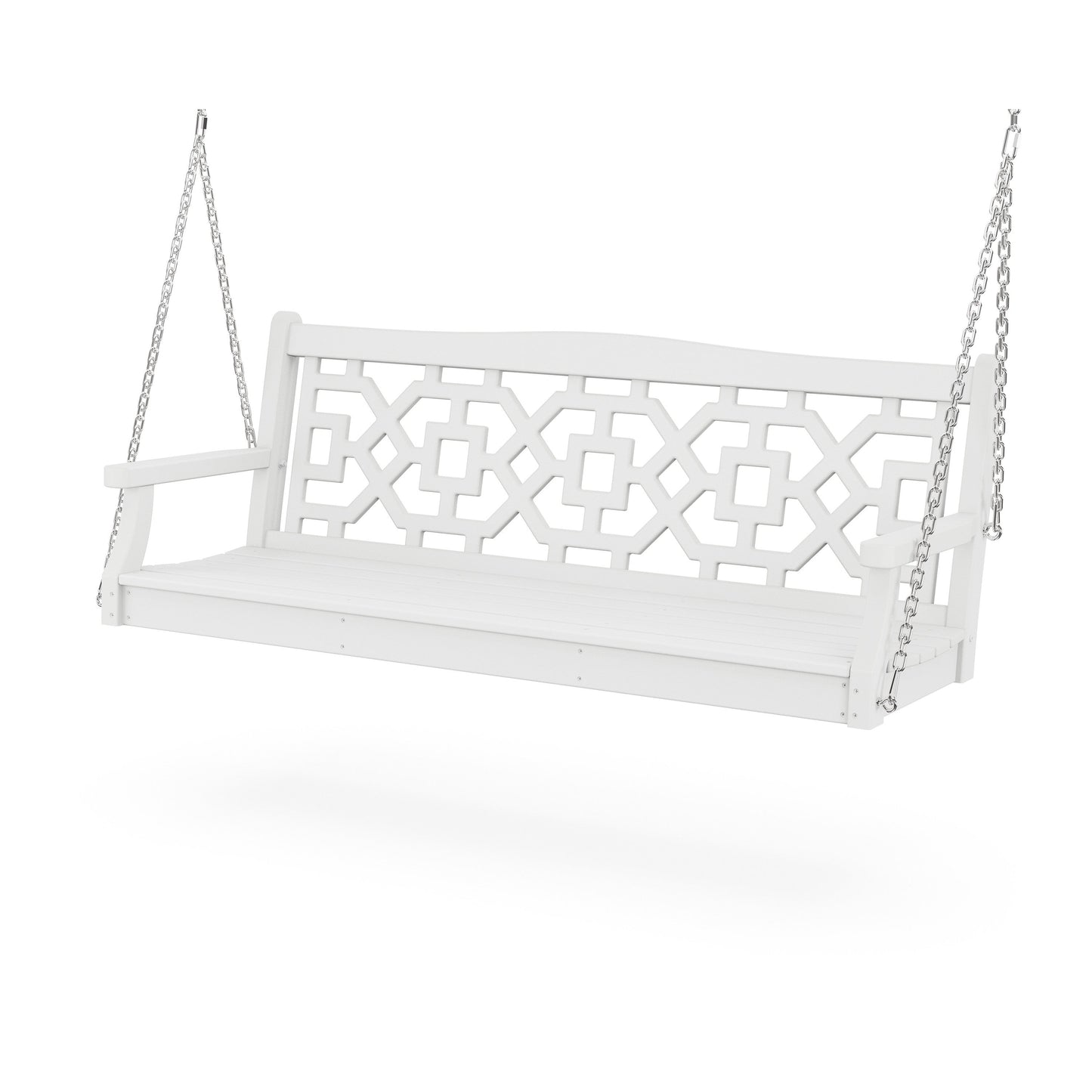 POLYWOOD Chinoiserie 60" Swing — White