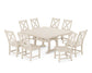 POLYWOOD Braxton Side Chair 9-Piece Farmhouse Dining Set — Sand
