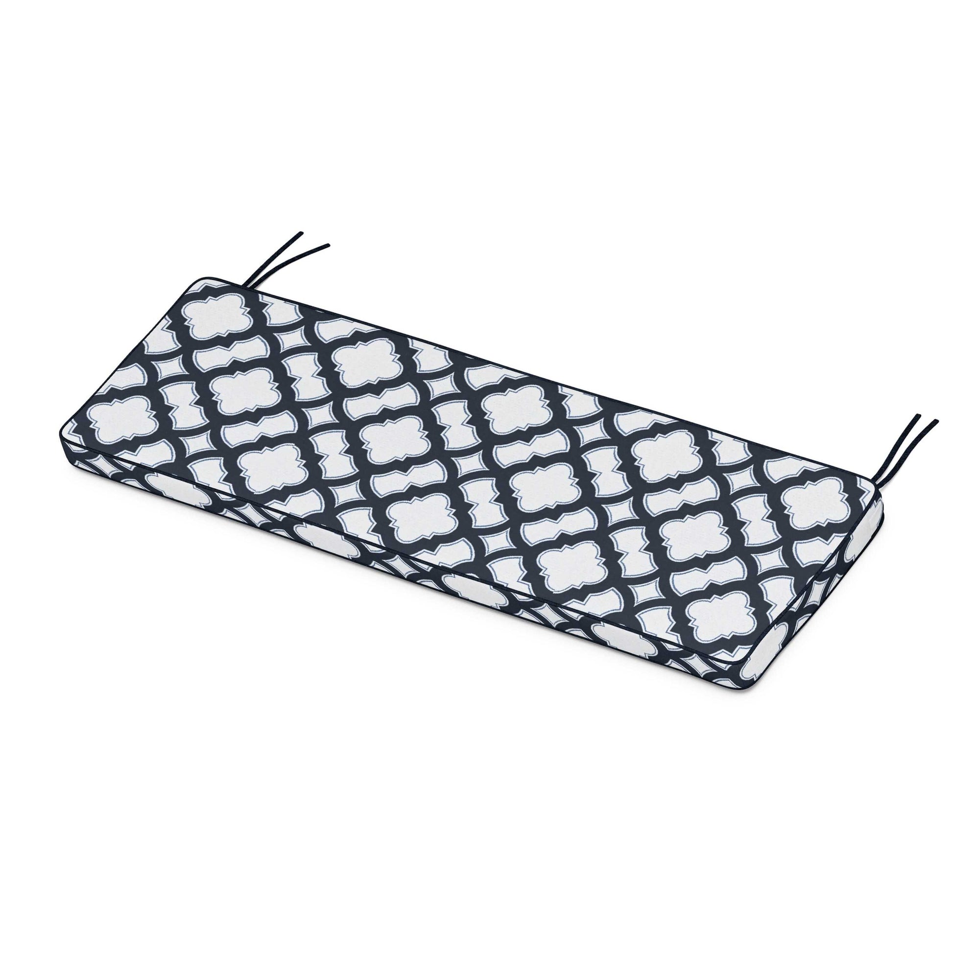 POLYWOOD Chinoiserie Bench Seat Cushion — Trellis Marine Indigo