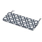 POLYWOOD Chinoiserie Bench Seat Cushion — Trellis Marine Indigo