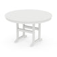POLYWOOD 48" Round Farmhouse Dining Table — White