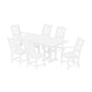 POLYWOOD Chinoiserie 7-Piece Farmhouse Dining Set — White