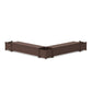POLYWOOD 72" Vineyard L- Shaped Planter Storage Bench Corner Set — Mahogany
