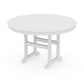 POLYWOOD 48" Round Farmhouse Dining Table — Vintage White