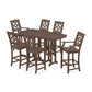 POLYWOOD Chinoiserie 7-Piece Bar Set — Mahogany