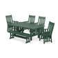 POLYWOOD Acadia 6-Piece Dining Set with Bench — Green