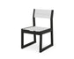 POLYWOOD EDGE Sling Dining Side Chair — Black / White Sling