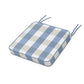 POLYWOOD Chinoiserie Side Chair Seat Cushion — Buffalo Plaid Sky Blue
