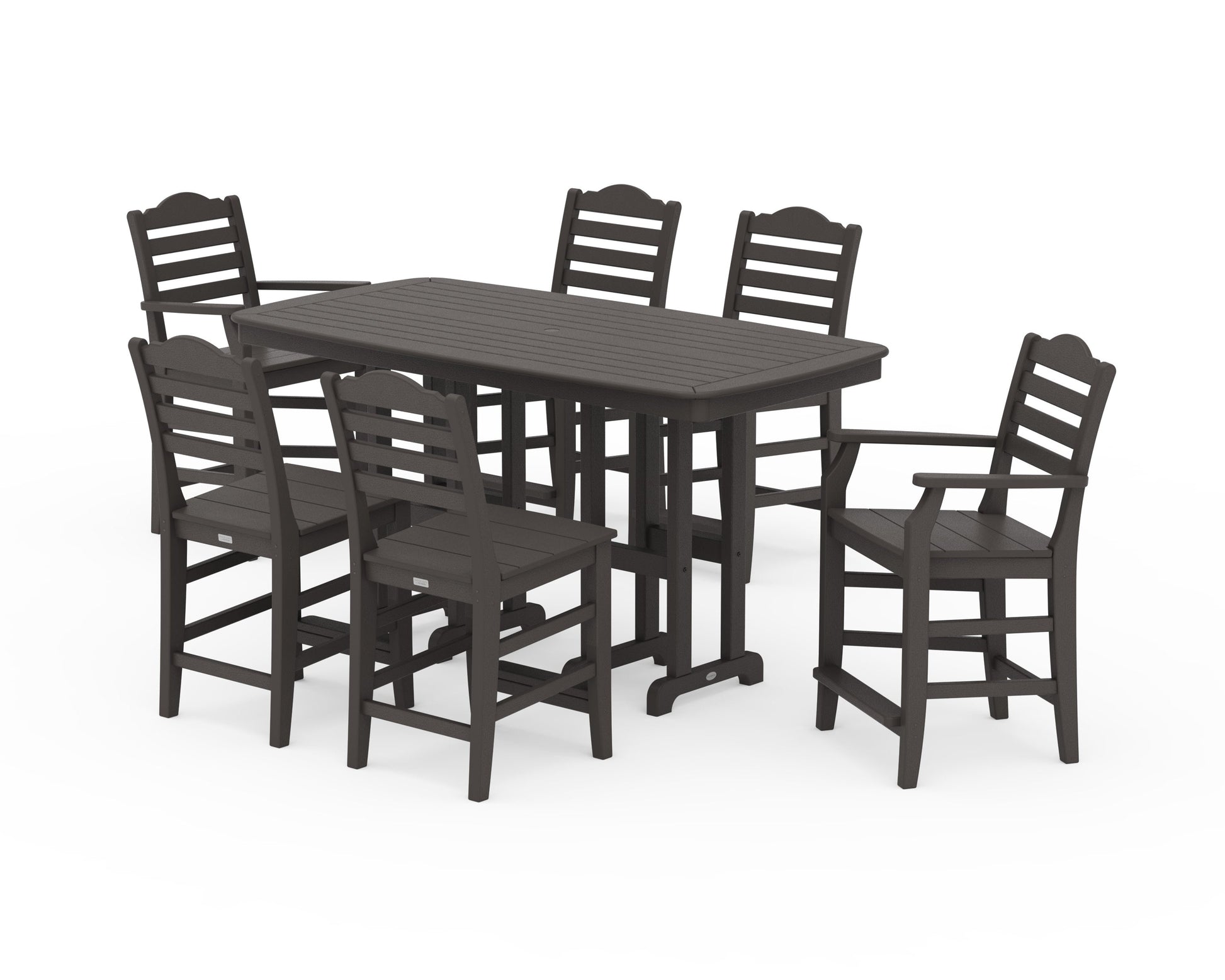 POLYWOOD Savannah 7-Piece Counter Set — Vintage Coffee