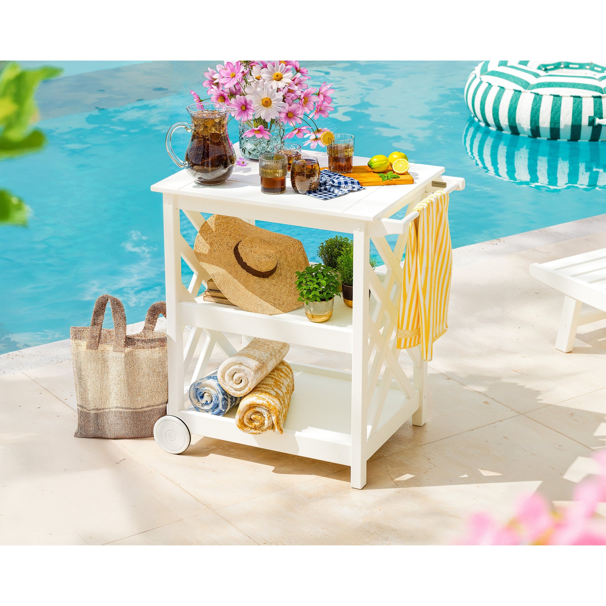 POLYWOOD Wovendale Bar Cart
