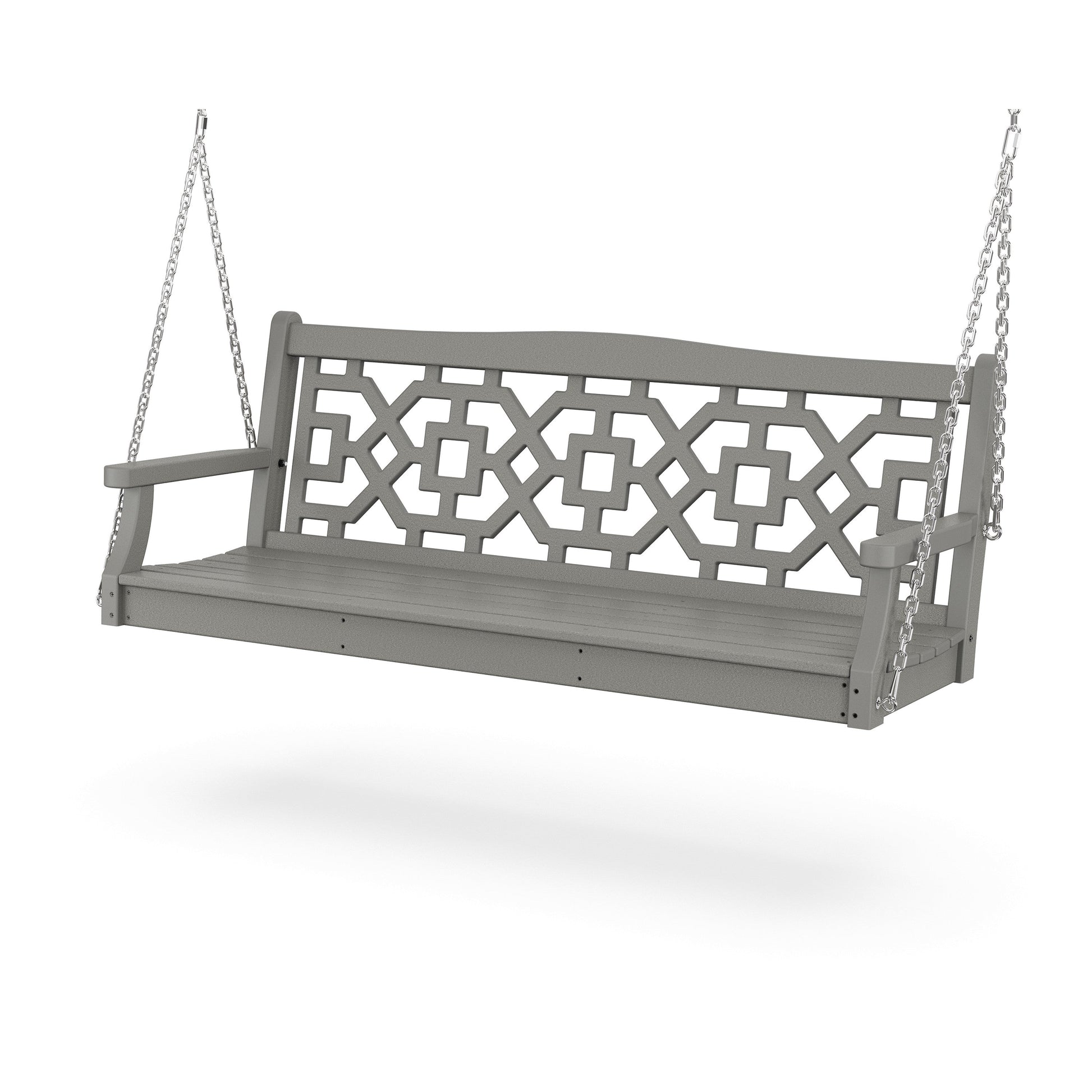 POLYWOOD Chinoiserie 60" Swing — Slate Grey