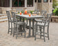 POLYWOOD Braxton 7-Piece Farmhouse Trestle Bar Set