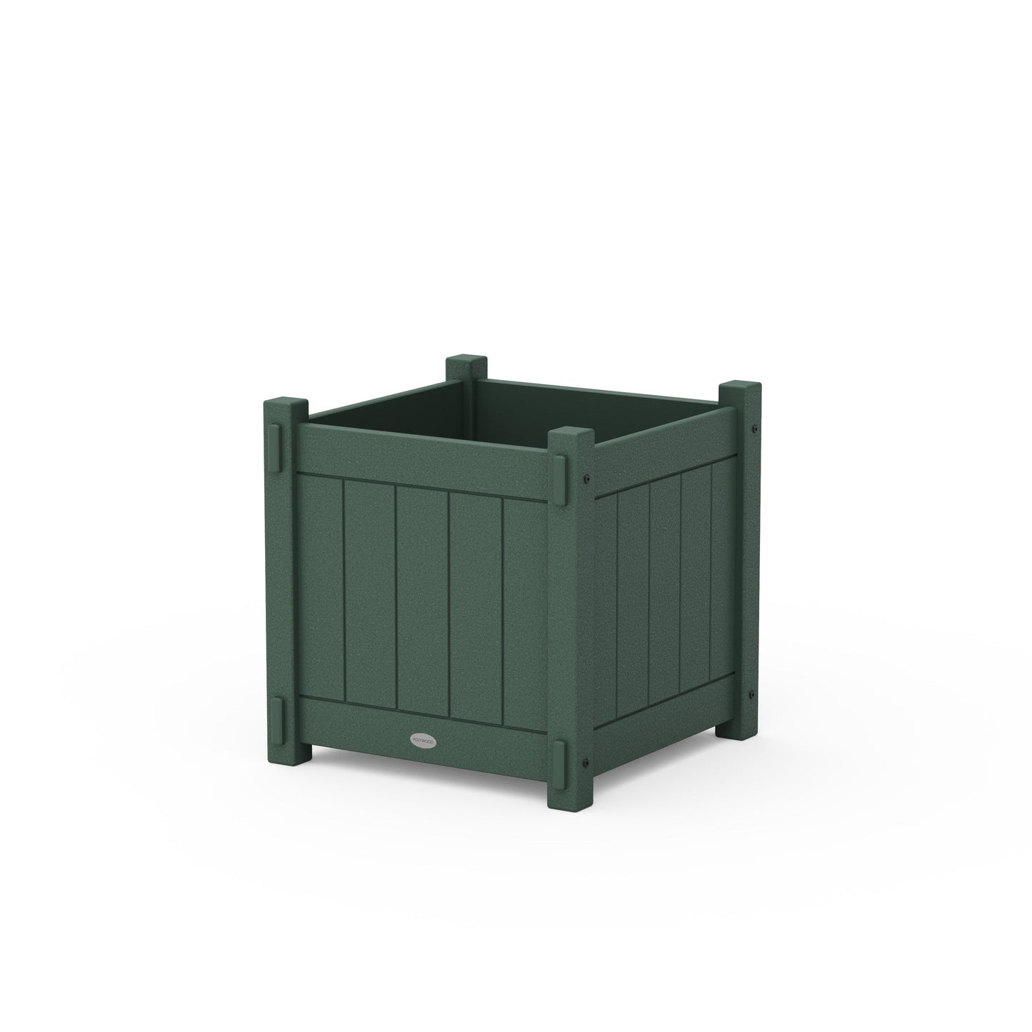POLYWOOD Vineyard Large Square Planter Box — Green