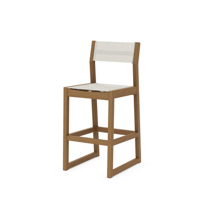 POLYWOOD EDGE Sling Bar Side Chair — Natural / Parchment Sling