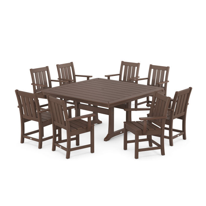 POLYWOOD Oxford 9-Piece Square Dining Set with Trestle Legs FREE SHIPPING
