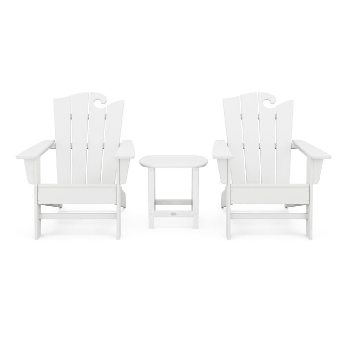 POLYWOOD Wave 3-Piece Adirondack Set with The Ocean Chair FREE SHIPPING