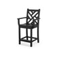 POLYWOOD Chippendale Counter Arm Chair — Black