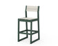 POLYWOOD EDGE Sling Bar Side Chair — Green / Parchment Sling
