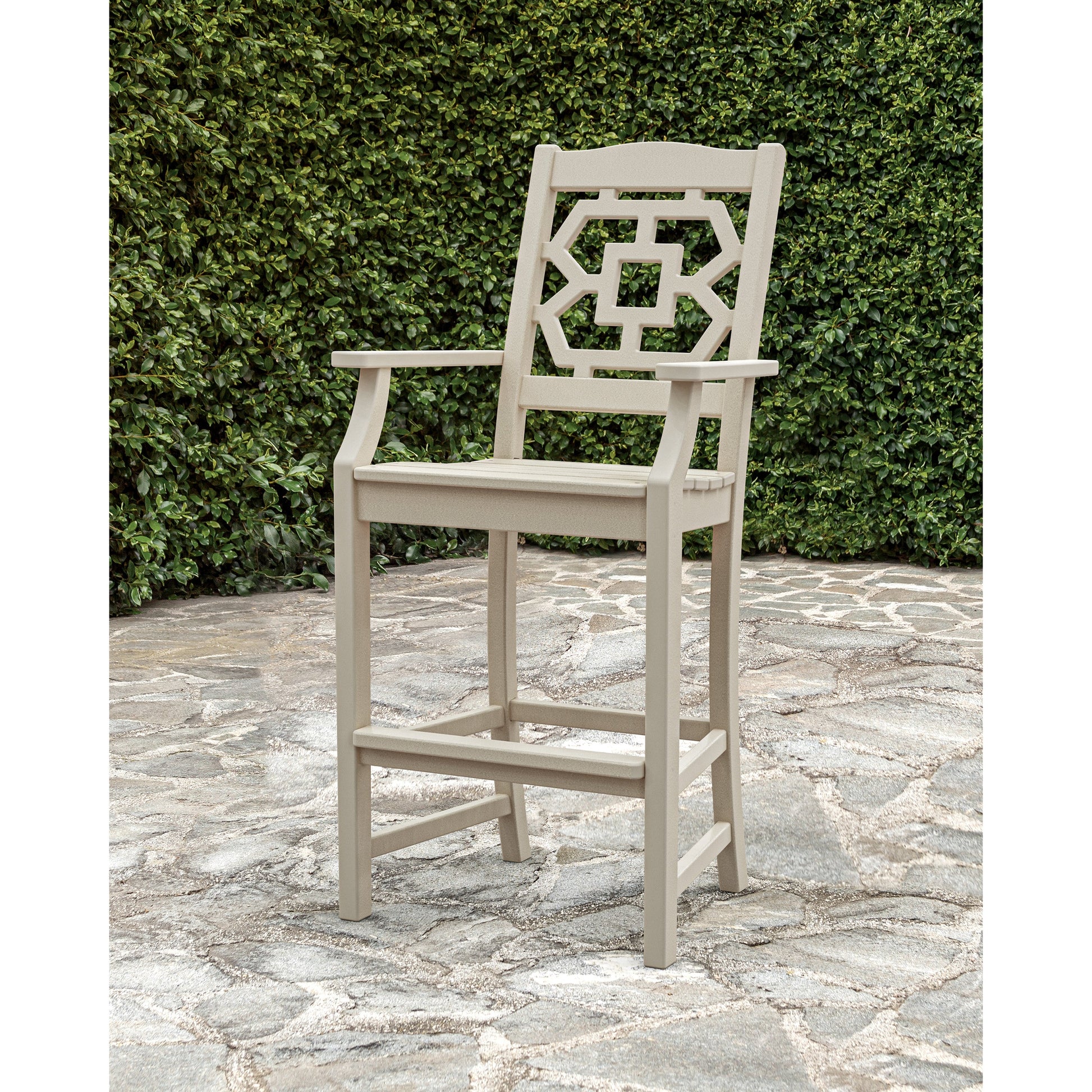 POLYWOOD Chinoiserie Bar Arm Chair