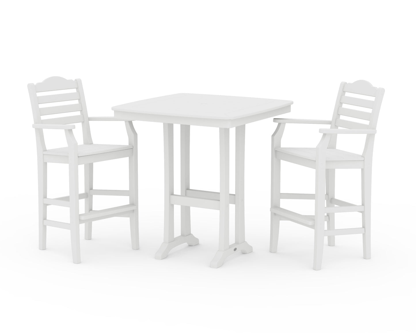 POLYWOOD Savannah 3-Piece Bar Set — White