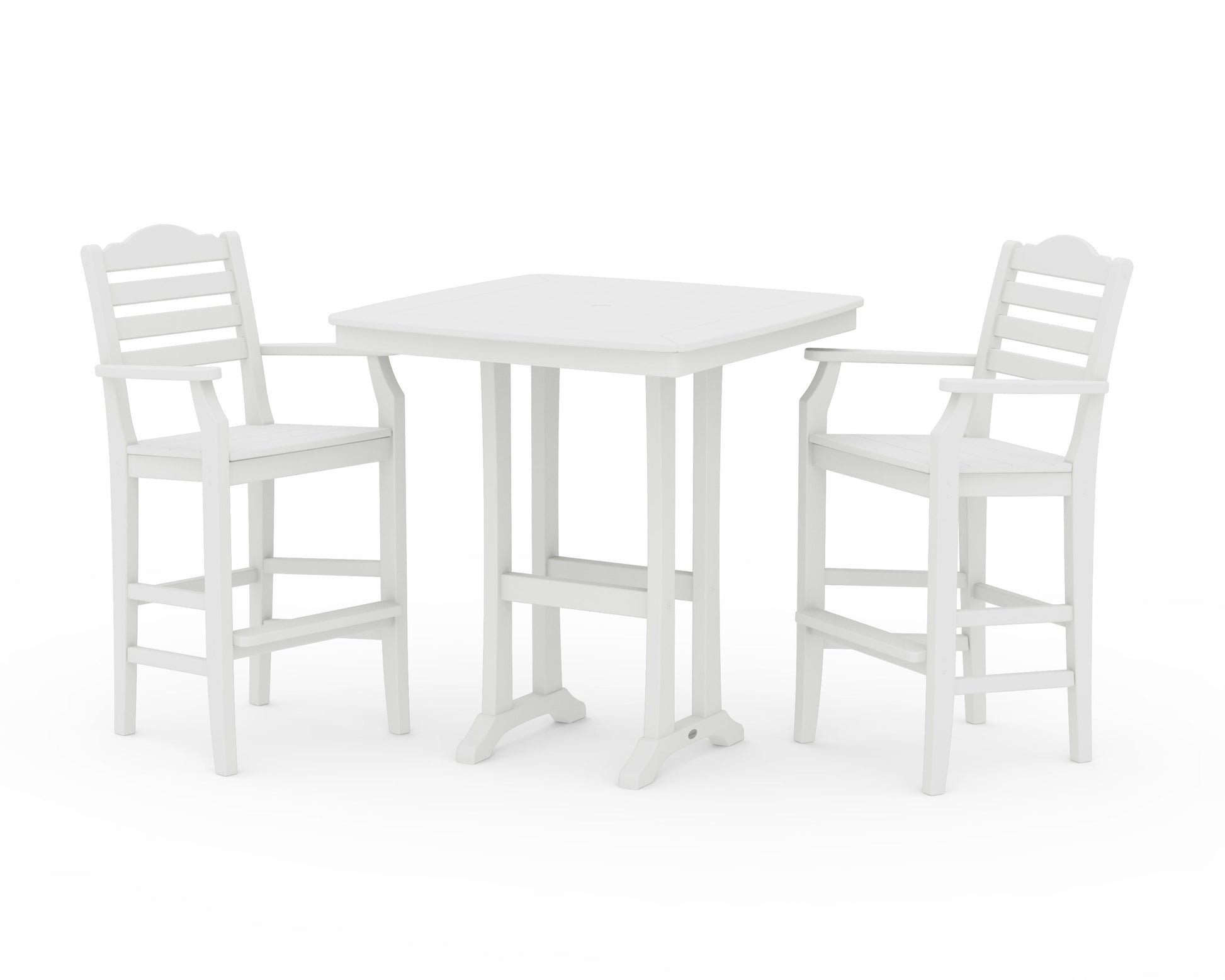 POLYWOOD Savannah 3-Piece Bar Set — White