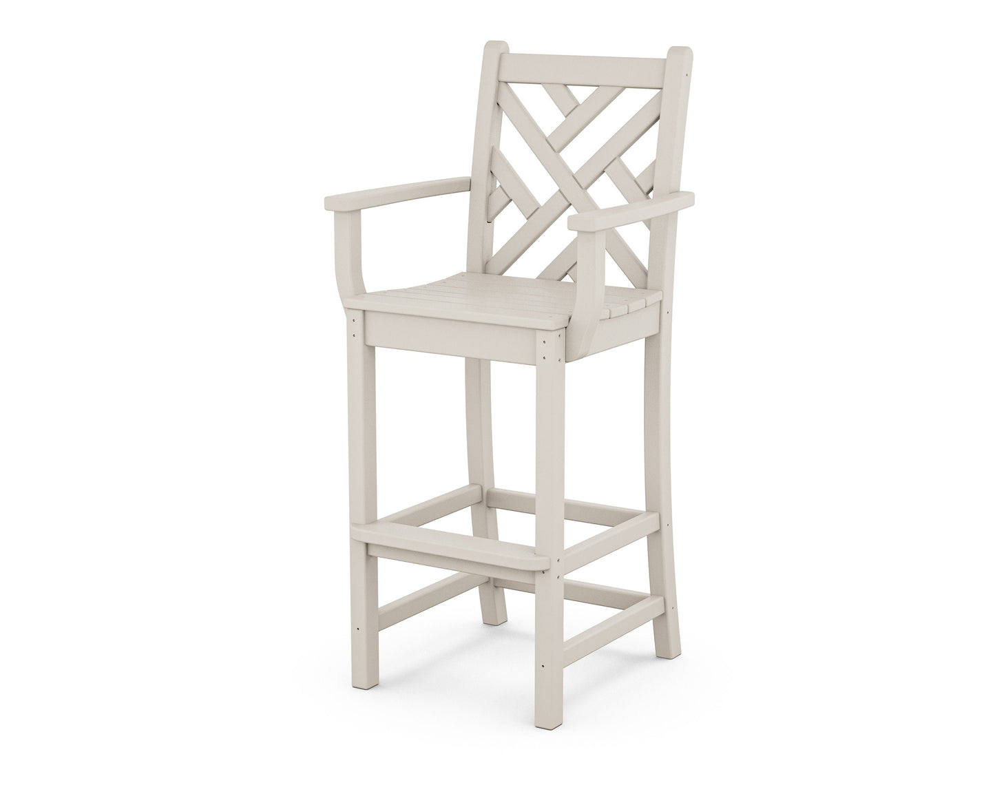 POLYWOOD Chippendale Bar Arm Chair — Sand