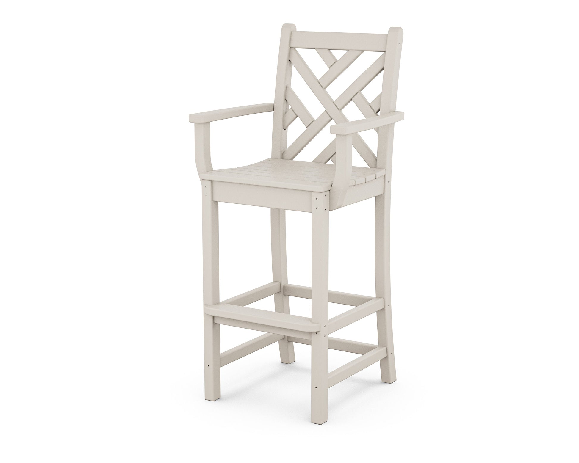 POLYWOOD Chippendale Bar Arm Chair — Sand