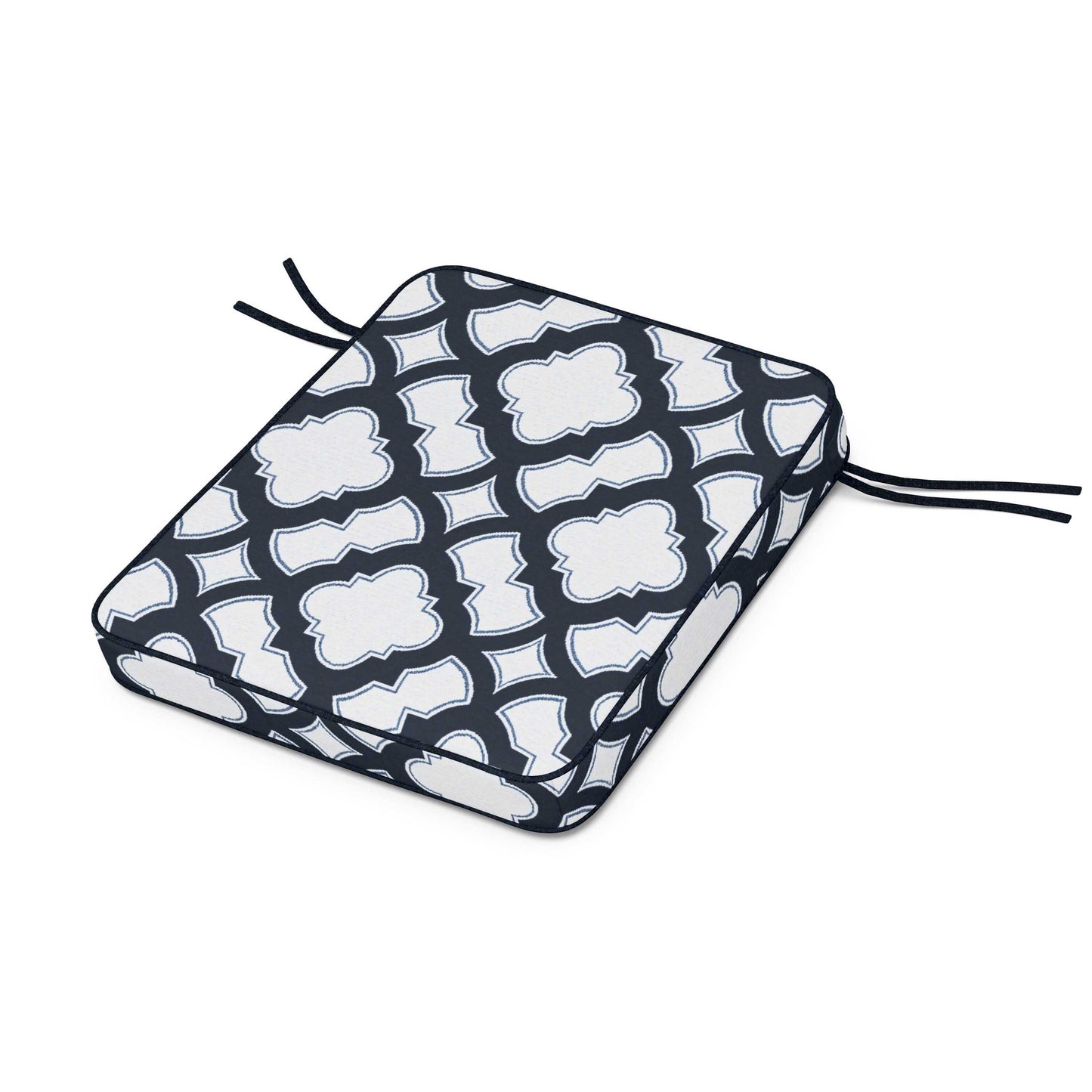 POLYWOOD Chinoiserie Rocker Seat Cushion — Trellis Marine Indigo