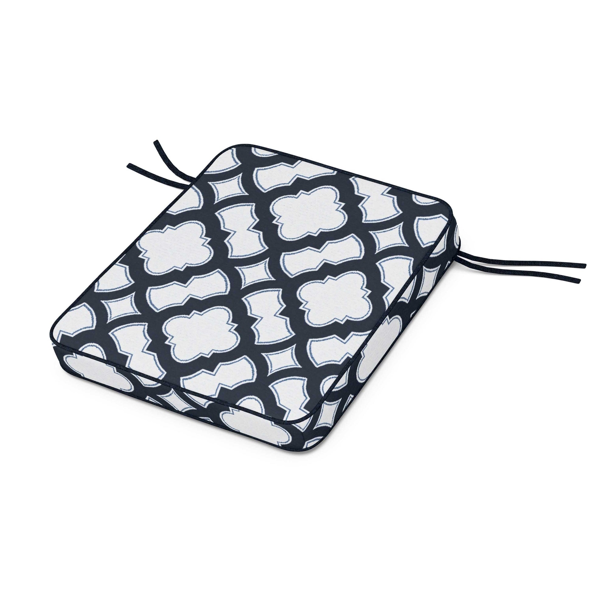 POLYWOOD Chinoiserie Rocker Seat Cushion — Trellis Marine Indigo