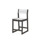 POLYWOOD EDGE Sling Counter Side Chair — Vintage Coffee / White Sling