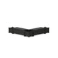 POLYWOOD 48" Nautical L- Shaped Planter Storage Bench Corner Set — Black
