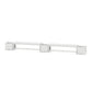 POLYWOOD 60" Nautical Straight Double Planter Bench Set — White