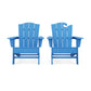 POLYWOOD Wave 2-Piece Adirondack Chair Set with The Crest Chair FREE SHIPPING