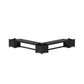 POLYWOOD 60" Nautical L- Shaped Planter Bench Corner Set — Black