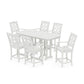 POLYWOOD Chinoiserie Arm Chair 7-Piece Counter Set — Vintage White