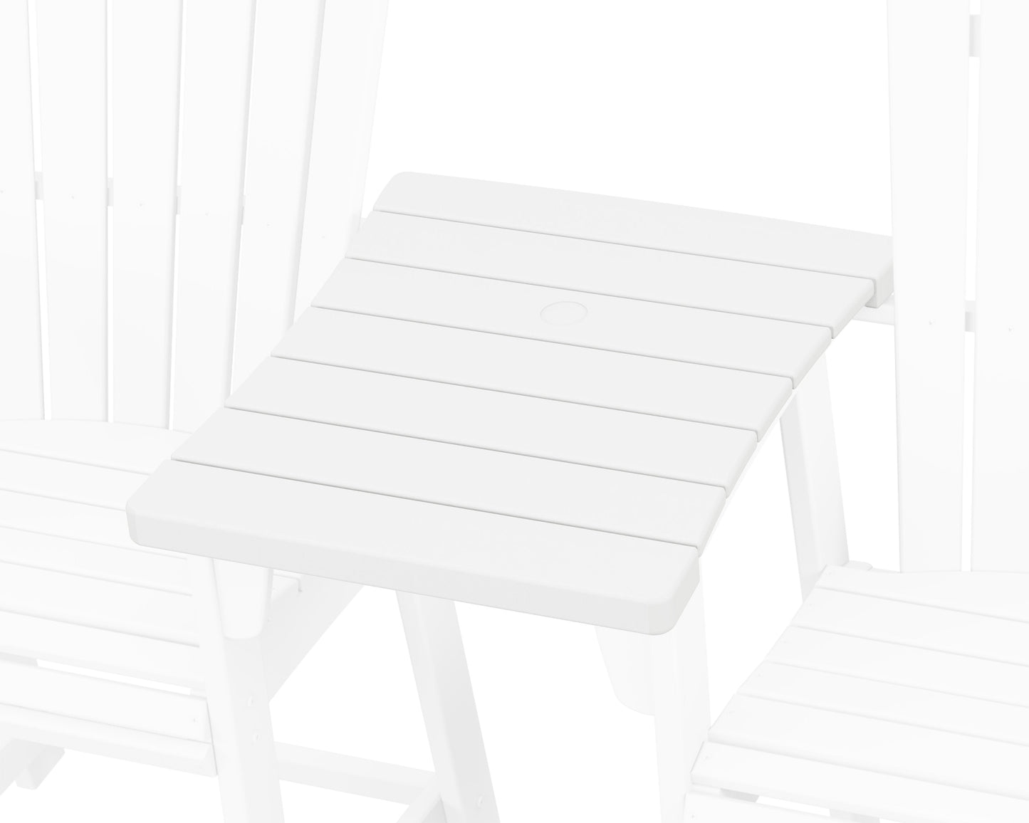 POLYWOOD 600 Series Straight Adirondack Dining Connecting Table — White