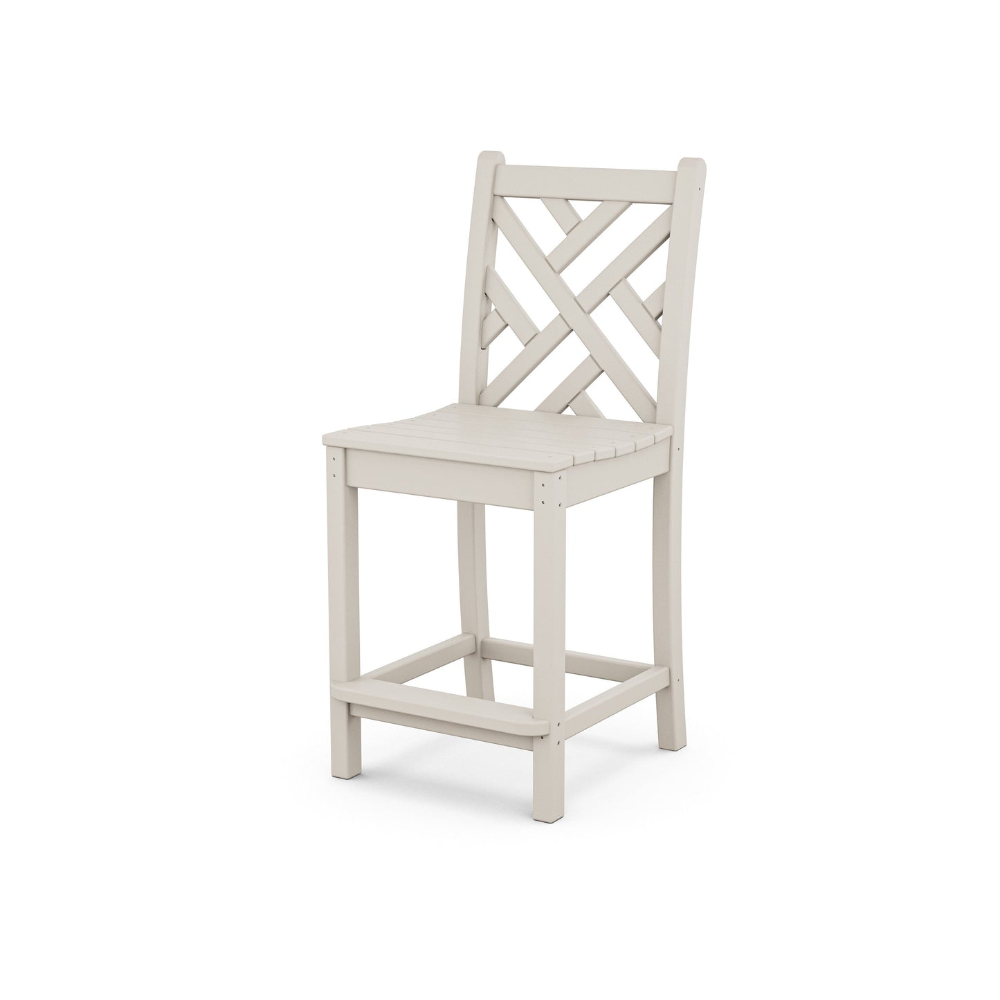 POLYWOOD Chippendale Counter Side Chair — Sand
