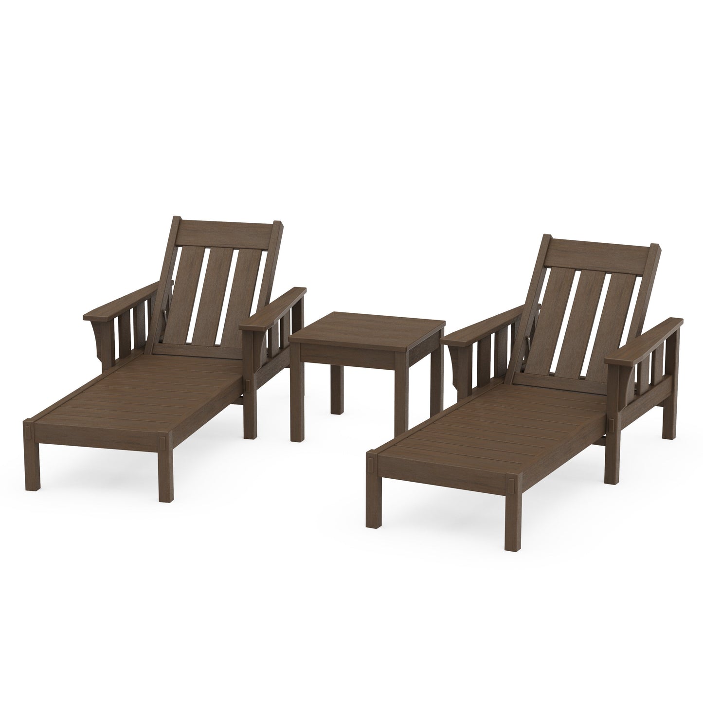 POLYWOOD Acadia 3-Piece Chaise Set — Kona