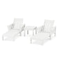 POLYWOOD Acadia 3-Piece Chaise Set — White
