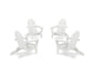 POLYWOOD 4-Piece Classic Folding Adirondack Conversation Set — White
