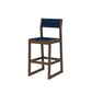POLYWOOD EDGE Sling Bar Side Chair — Kona / Navy Blue Sling