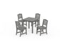 POLYWOOD Savannah Kids 5-Piece Dining Set — Slate Grey