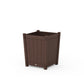 POLYWOOD Vineyard Large Tapered Square Short Planter Box — Mahogany