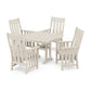 POLYWOOD Acadia 5-Piece Farmhouse Dining Set with Trestle Legs — Sand
