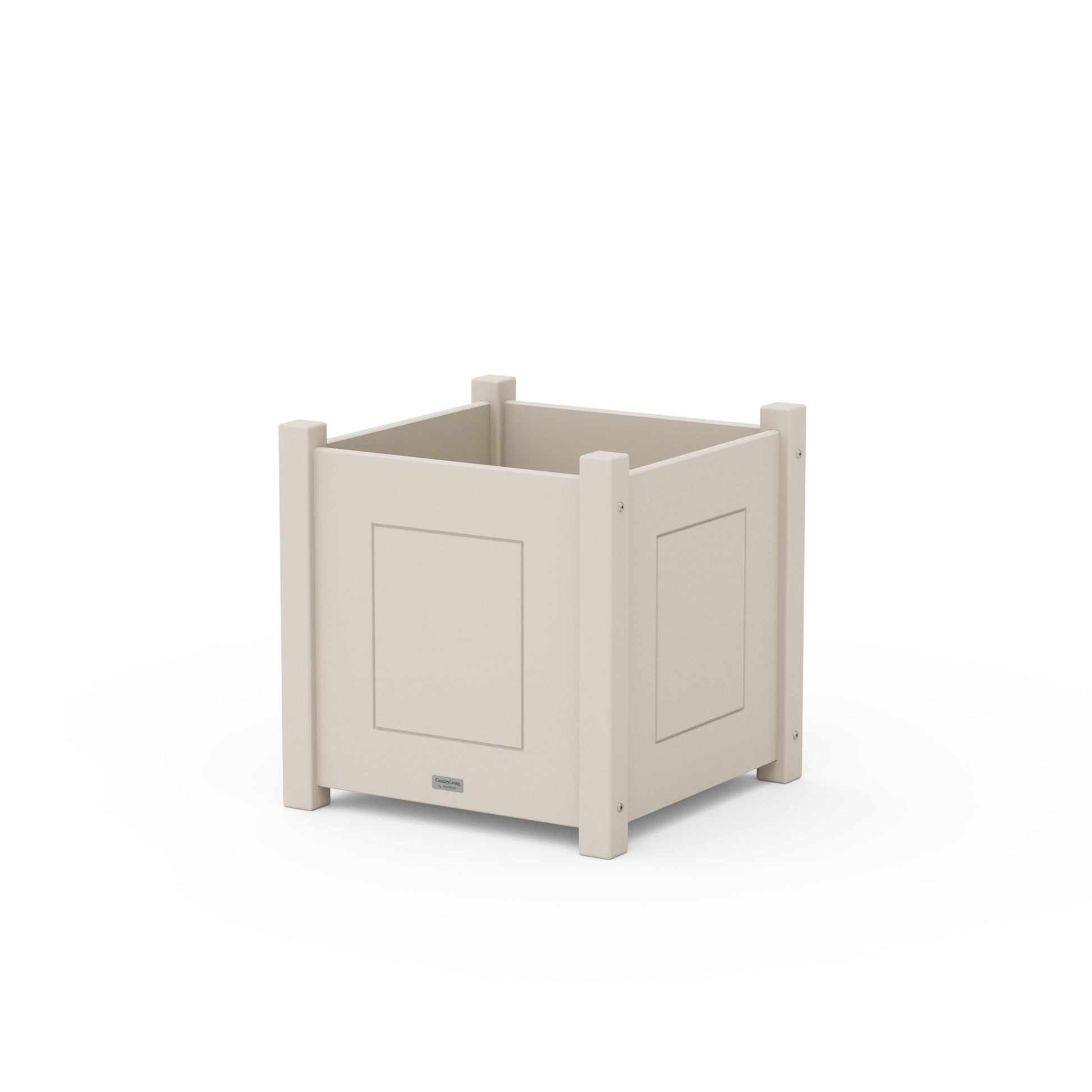 POLYWOOD Country Living Large Square Planter Box — Sand