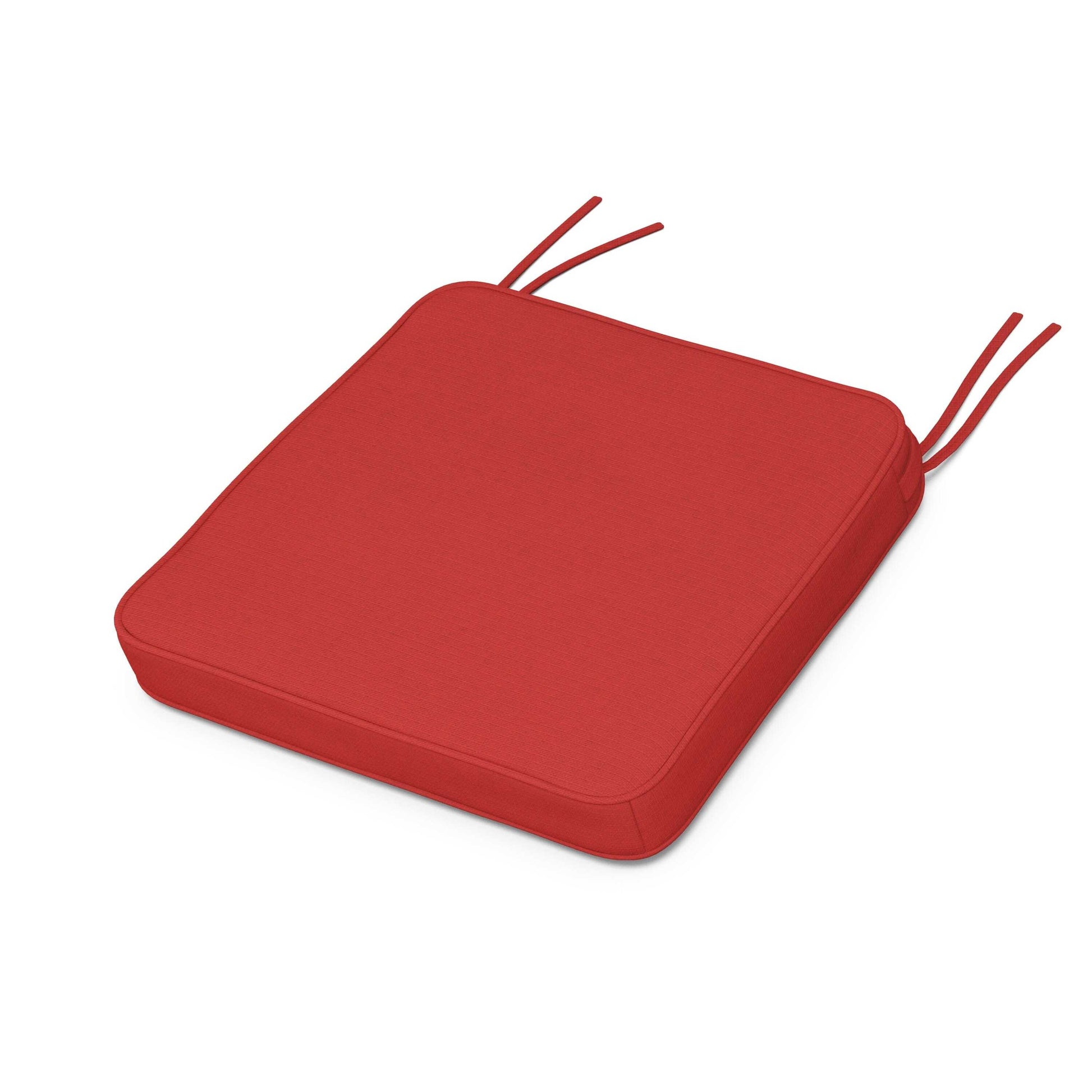 POLYWOOD Chinoiserie Side Chair Seat Cushion — Crimson Linen