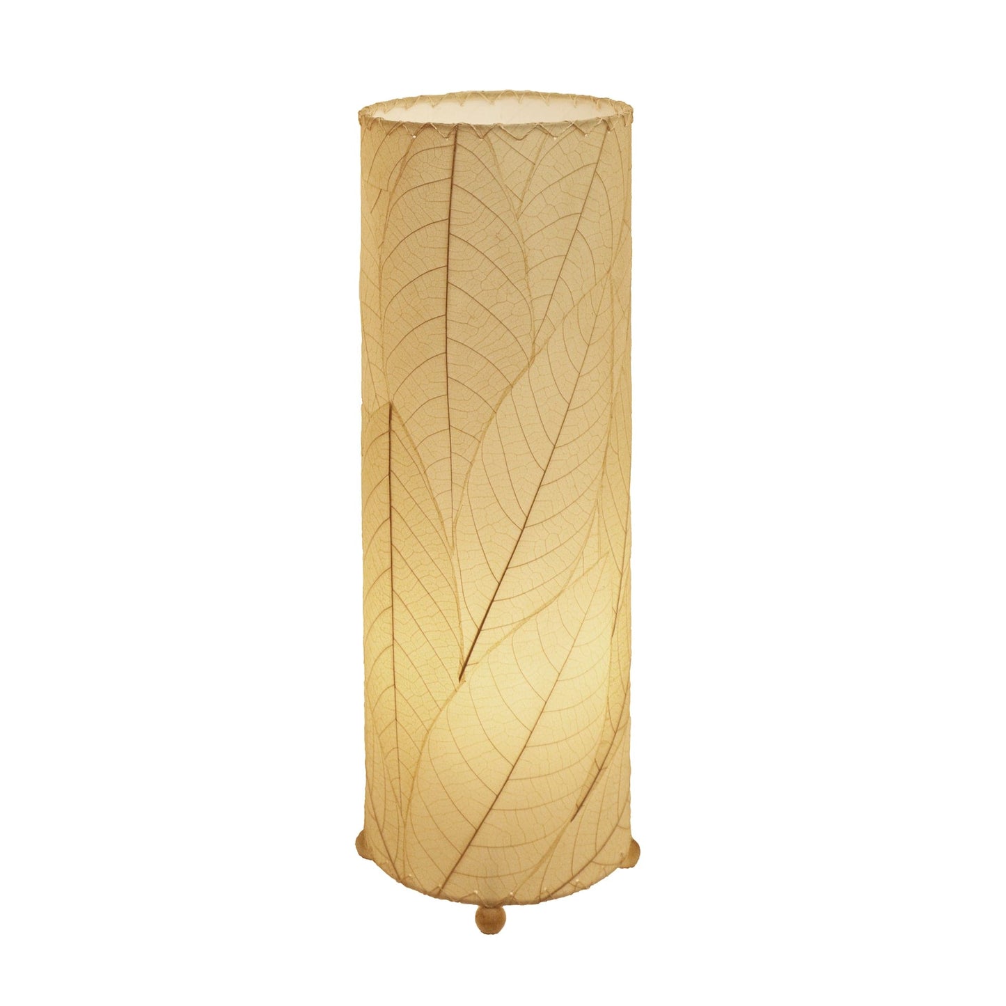 24 Inch Cocoa Leaf Cylinder Table Lamp