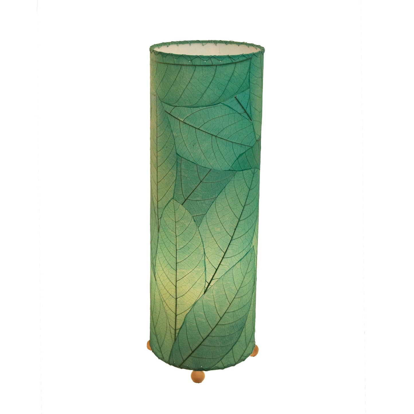 24 Inch Cocoa Leaf Cylinder Table Lamp